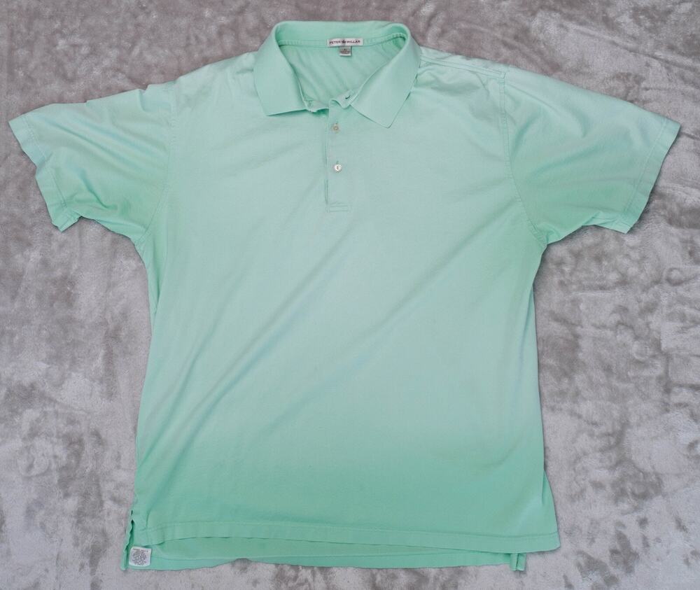 Peter Millar Green Seaside Wash Ombre Golf Willow Creek Polo Shirt Mens XL
